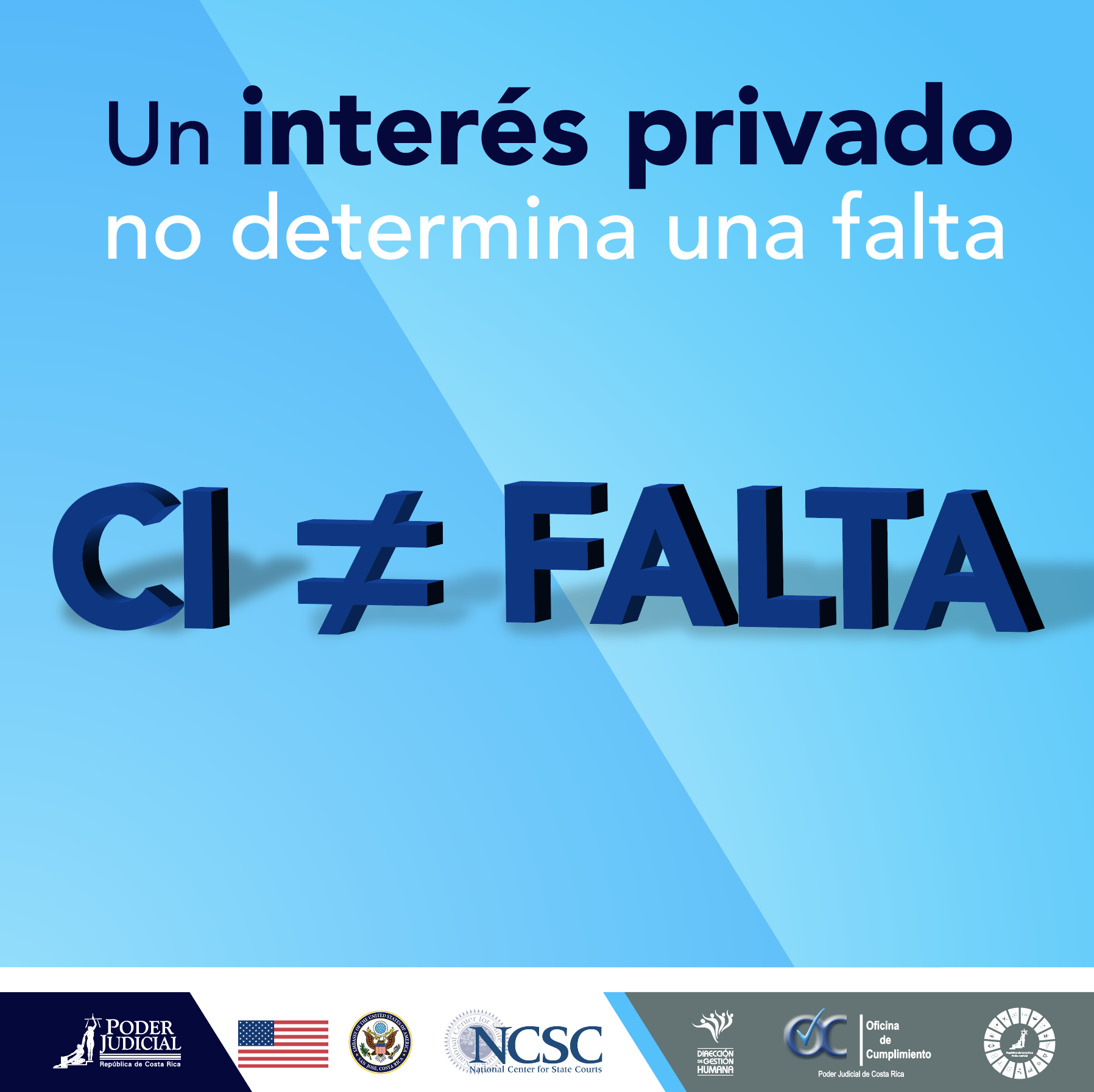 Infografía: un interés privado no determina una falta