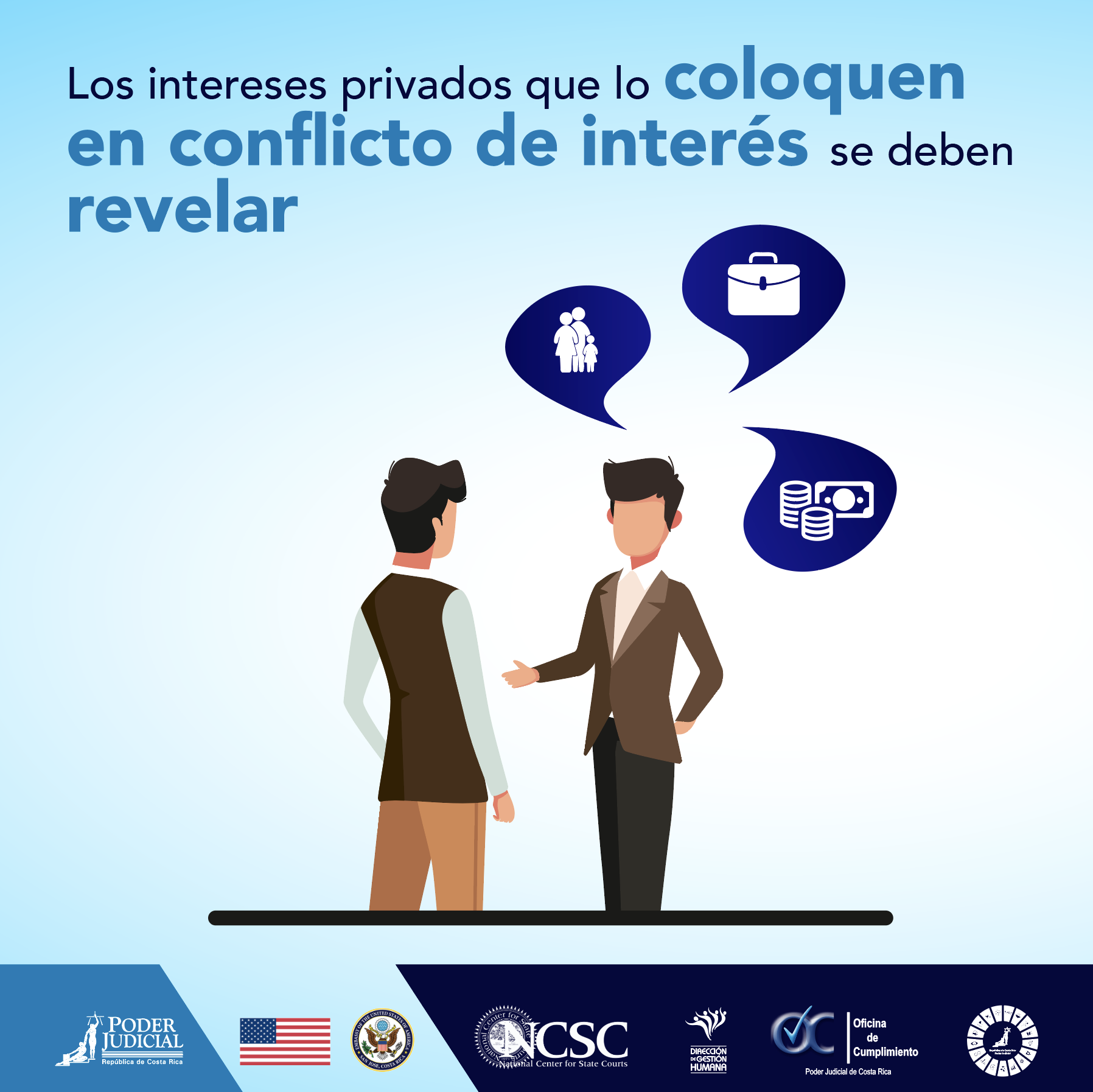 Infografía: los intereses privados que lo coloquen en conflicto de interés se deben revelar